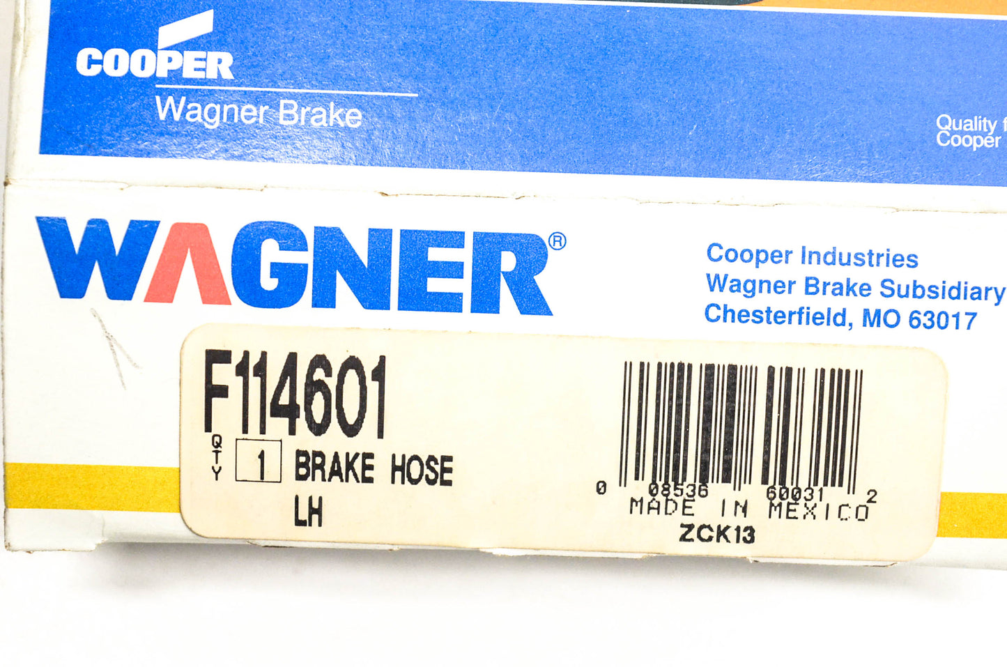 Wagner F114601 Brake Hose NOS