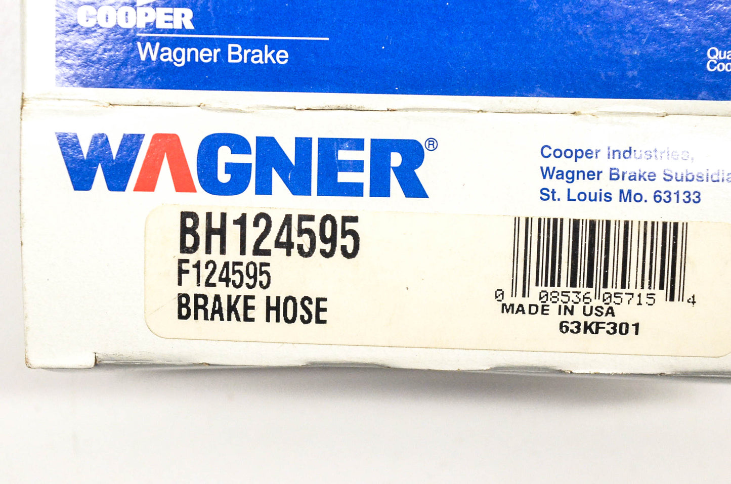 Wagner F124595, BH124595 Brake Hose NOS