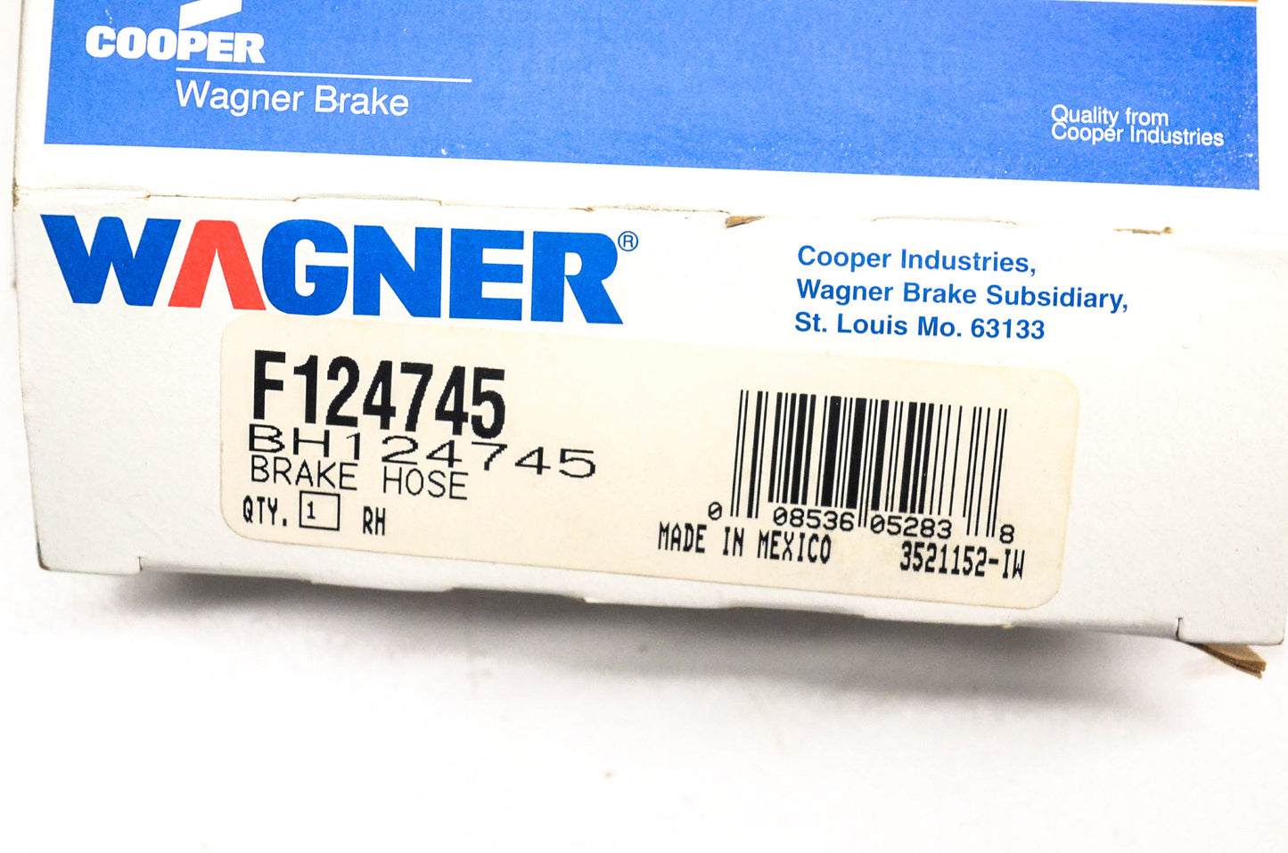 Wagner F124745, BH124745 Brake Hose NOS
