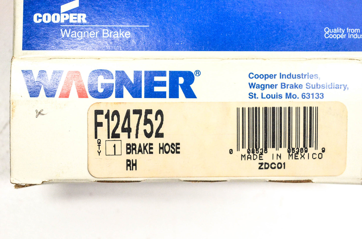 Wagner F124752 Brake Hose NOS