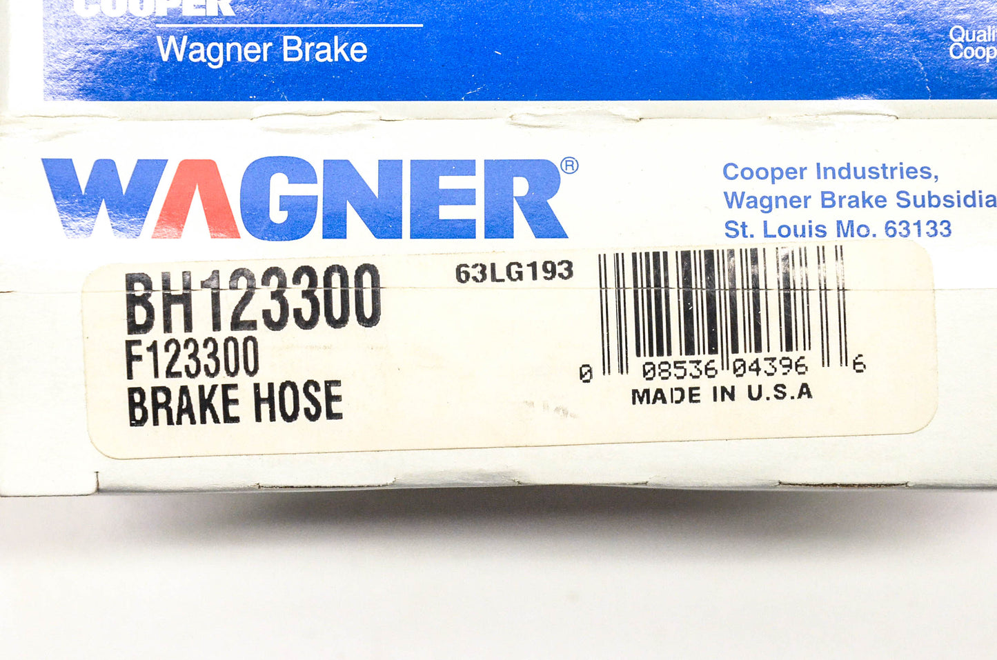 Wagner F123300, BH123300 Brake Hose NOS