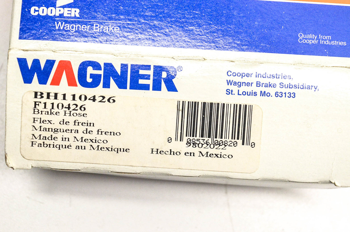 Wagner F110426, BH110426 Brake Hose NOS