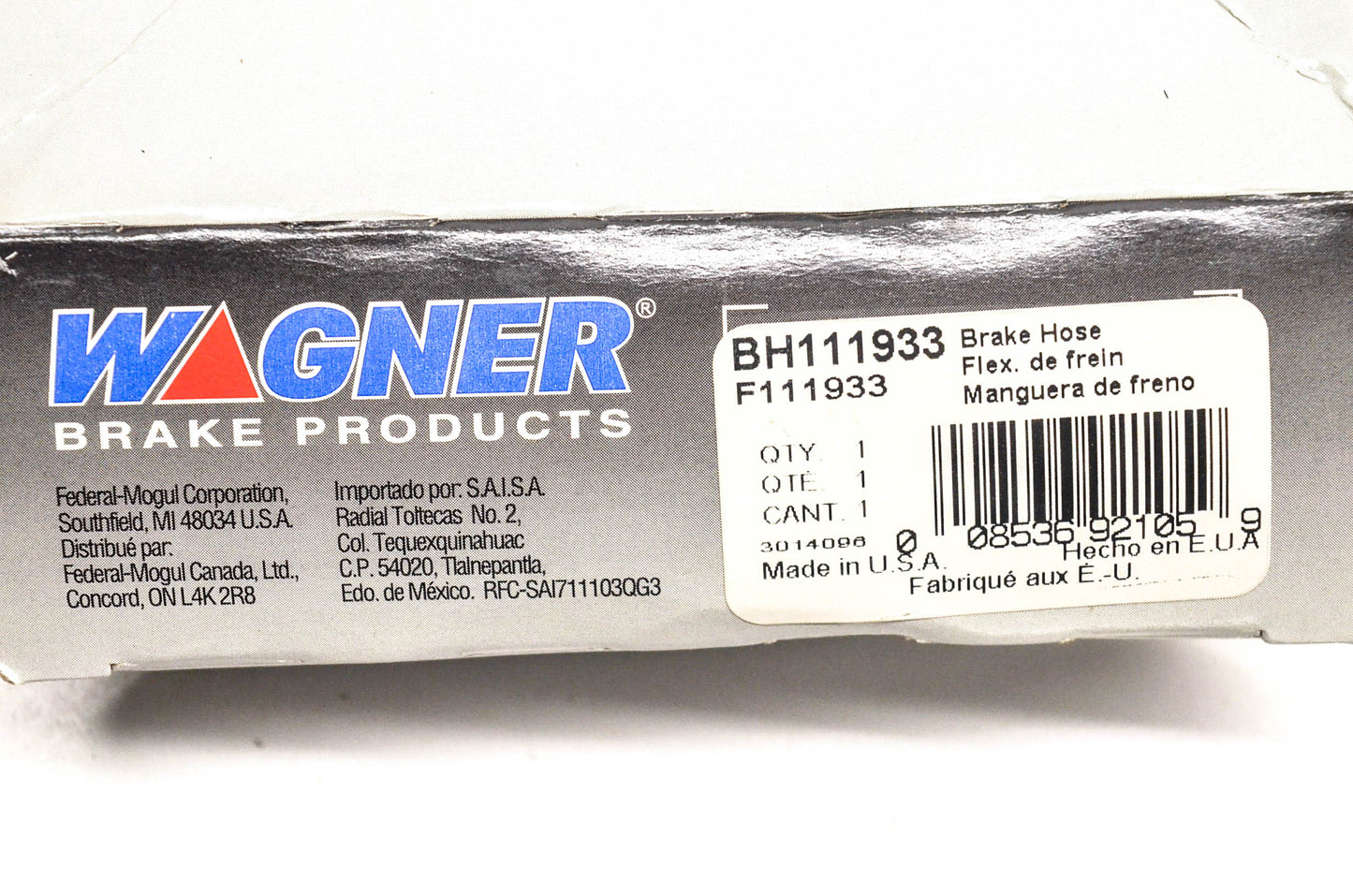 Wagner F111933, BH111933 Brake Hose NOS