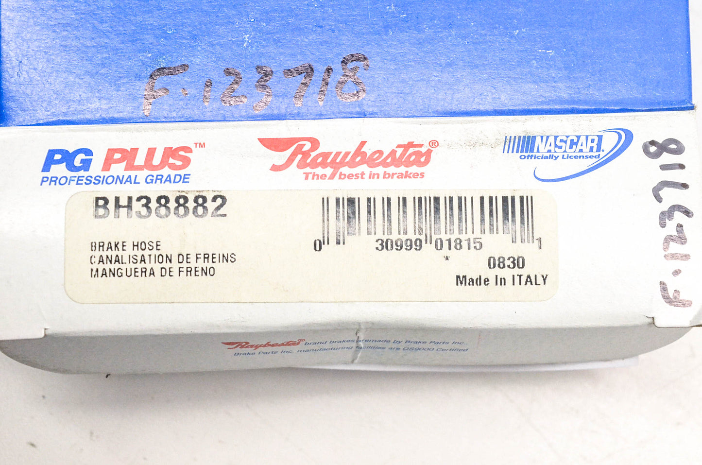 Raybestos BH38882, F123718 Brake Hose NOS