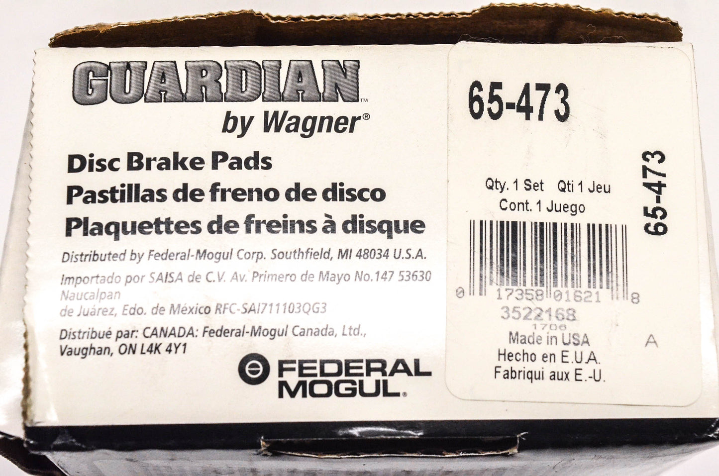 Wagner 65-473, 6473210-C1 Guardian Disc Brake Pad Kit NOS