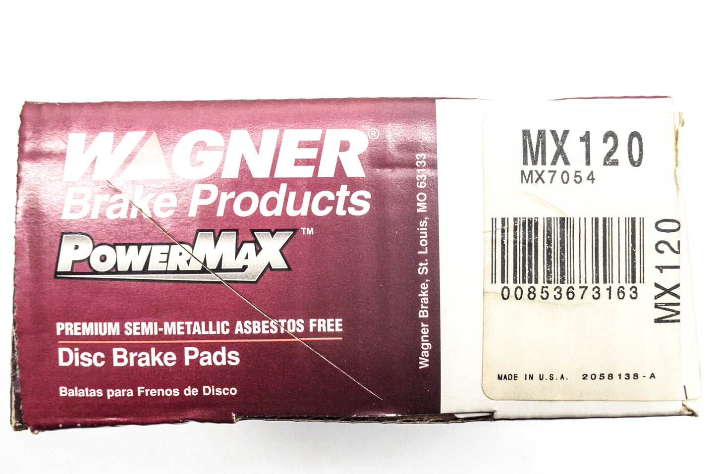 Wagner MX120, MX7054 Powermax Disc Brake Pad Kit NOS
