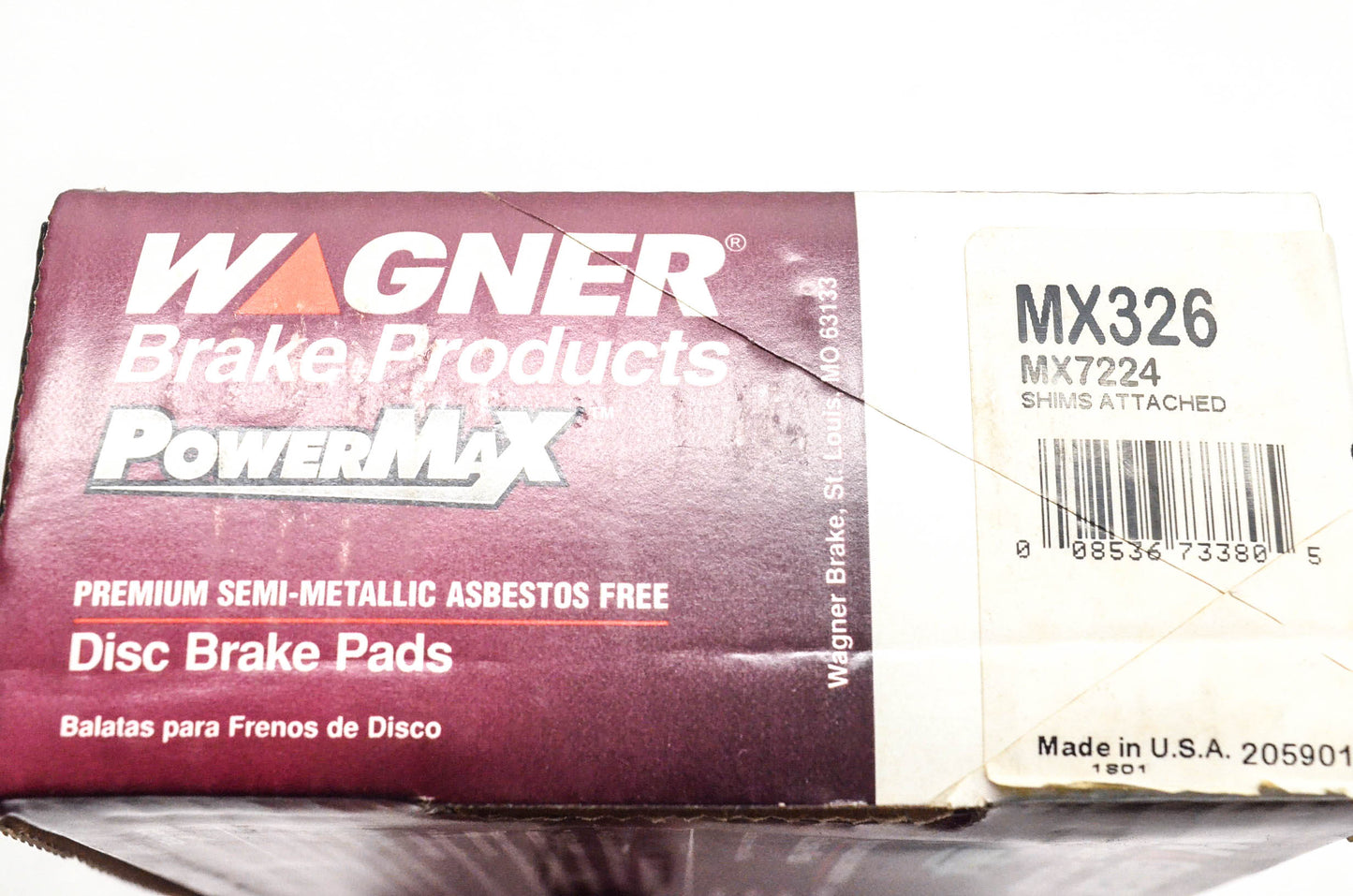 Wagner MX326, MX7224 Powermax Disc Brake Pad Kit NOS