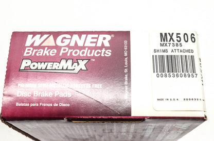 Wagner MX506, MX7385 Powermax Disc Brake Pad Kit NOS