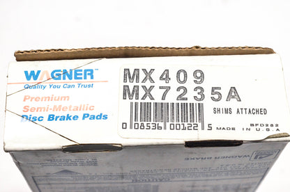 Wagner MX409, MX7235A Disc Brake Pad Kit NOS