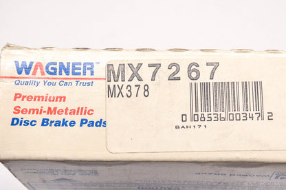 Wagner MX7267, MX378 Disc Brake Pad Kit NOS