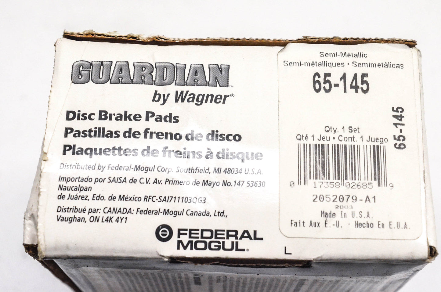 Wagner 65-145 Guardian Disc Brake Pad Kit NOS