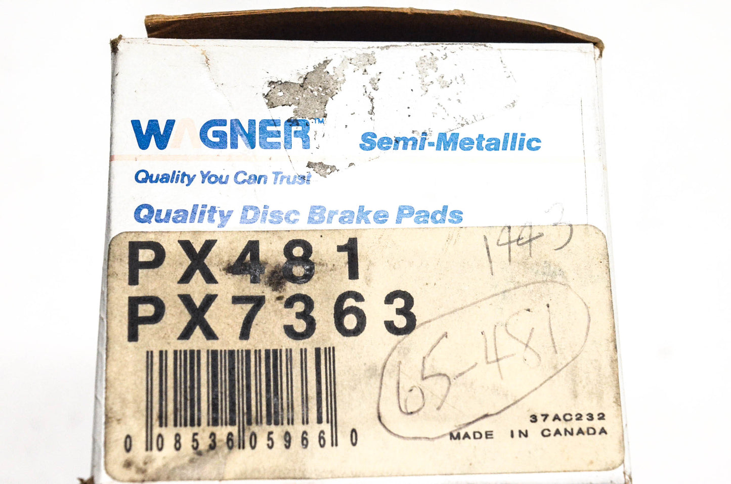 Wagner PX481, PX7363, 65-481 Disc Brake Pad Kit NOS