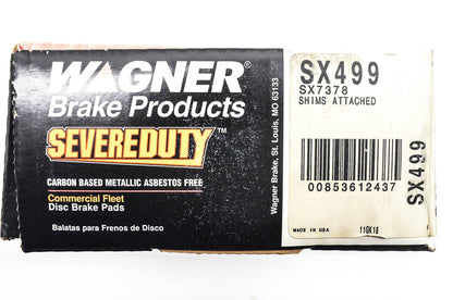 Wagner SX499, SX7378 Severe Duty Disc Brake Pad Kit NOS