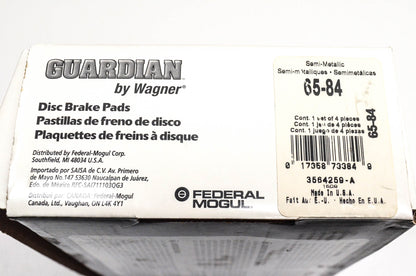 Wagner 65-84, 3564259-A Guardian Disc Brake Pad Kit NOS