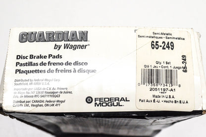 Wagner 65-249, 2051197-A1 Guardian Disc Brake Pad Kit NOS