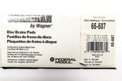 Wagner 65-507, 06110-C Guardian Disc Brake Pad Kit NOS
