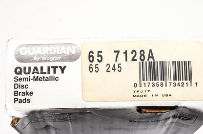 Wagner 65-7128A, 65-245 Guardian Disc Brake Pad Kit NOS