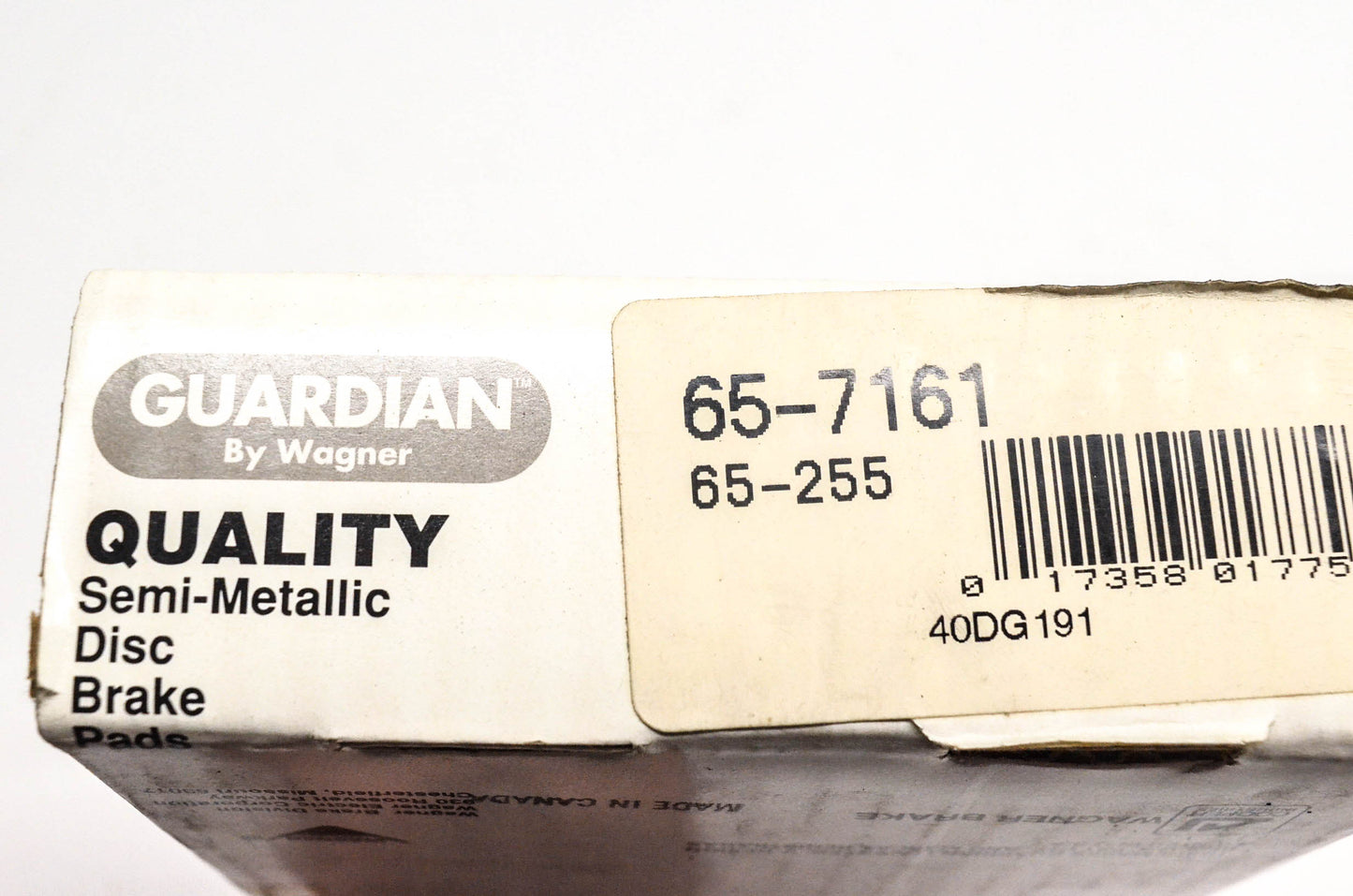 Wagner 65-7161, 65-255 Guardian Disc Brake Pad Kit NOS