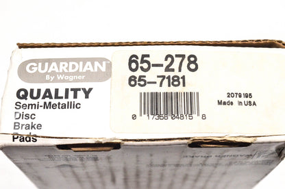 Wagner 65-7181, 65-278 Guardian Disc Brake Pad Kit NOS