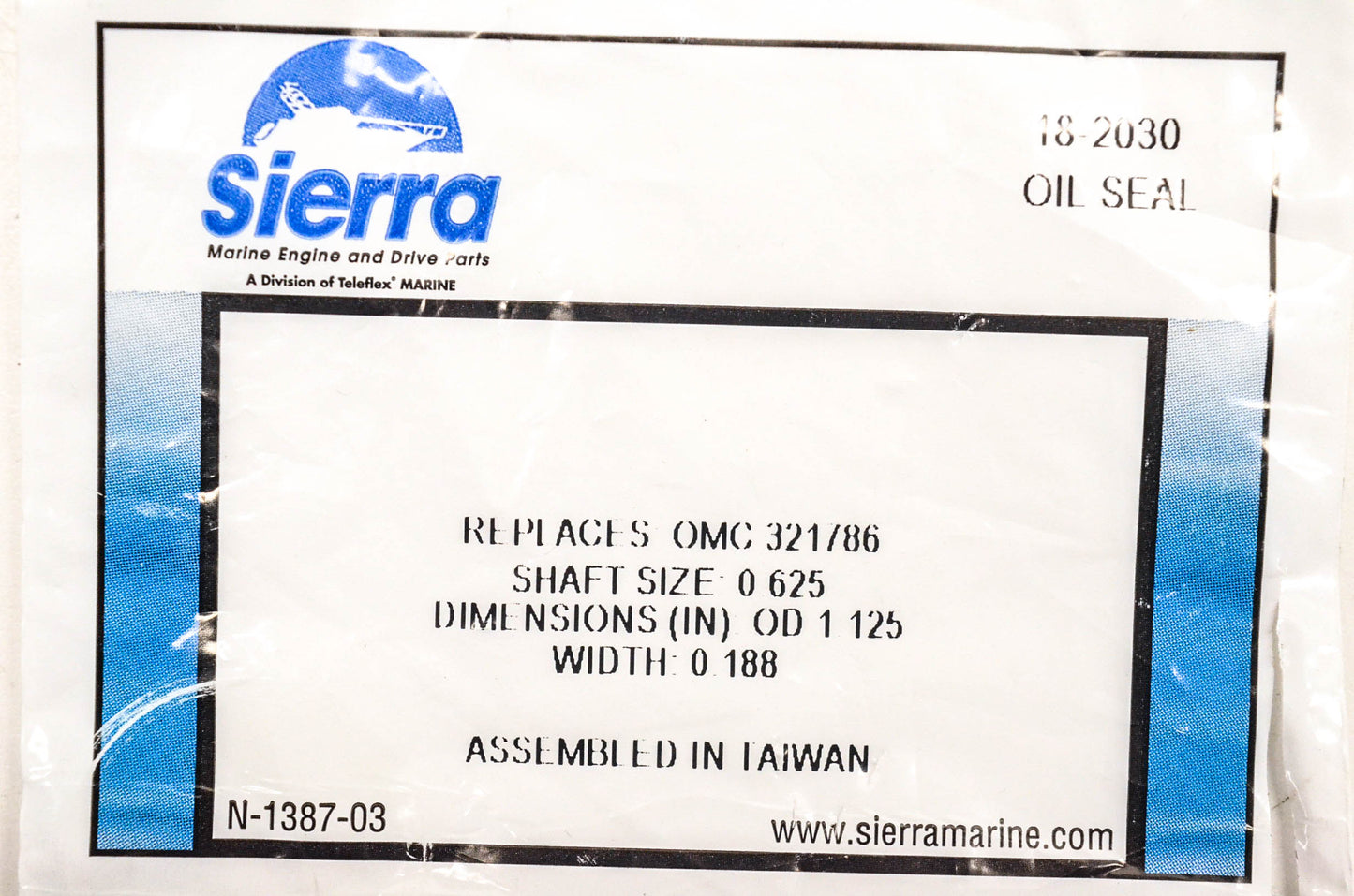 Sierra 18-2030, 321786 Oil Seal NOS