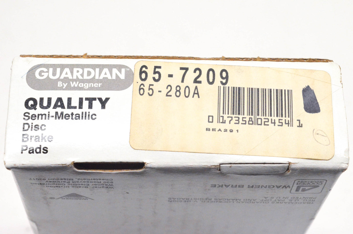 Wagner 65-280A, 65-7209 Guardian Semi Metallic Disc Brake Pad Kit NOS