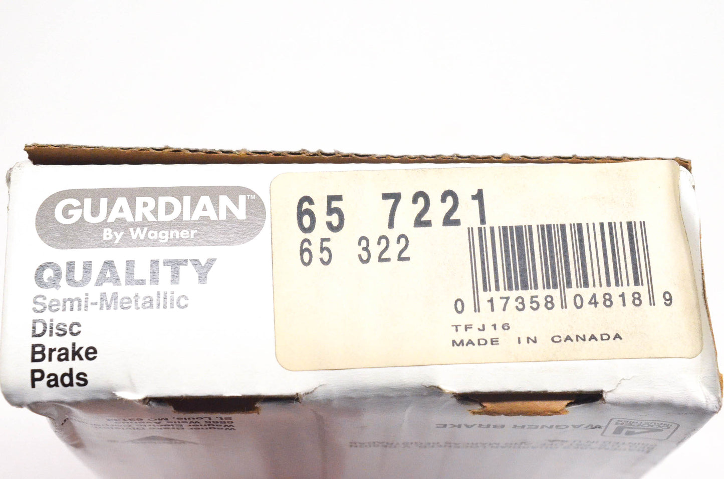Wagner 65-332, 65-7221 Guardian Semi Metallic Disc Brake Pad Kit NOS