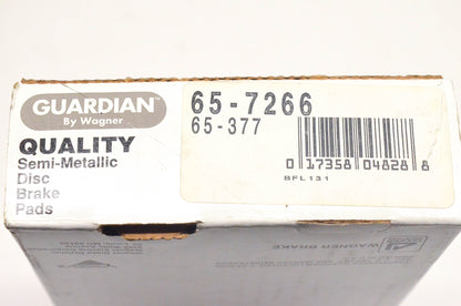 Wagner 65-377, 65-7266 Guardian Semi Metallic Disc Brake Pad Kit NOS