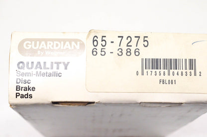 Wagner 65-386, 65-7275 Guardian Semi Metallic Disc Brake Pad Kit NOS