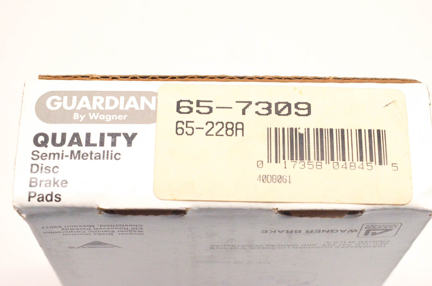 Wagner 65-228A, 65-7309 Guardian Semi Metallic Disc Brake Pad Kit NOS