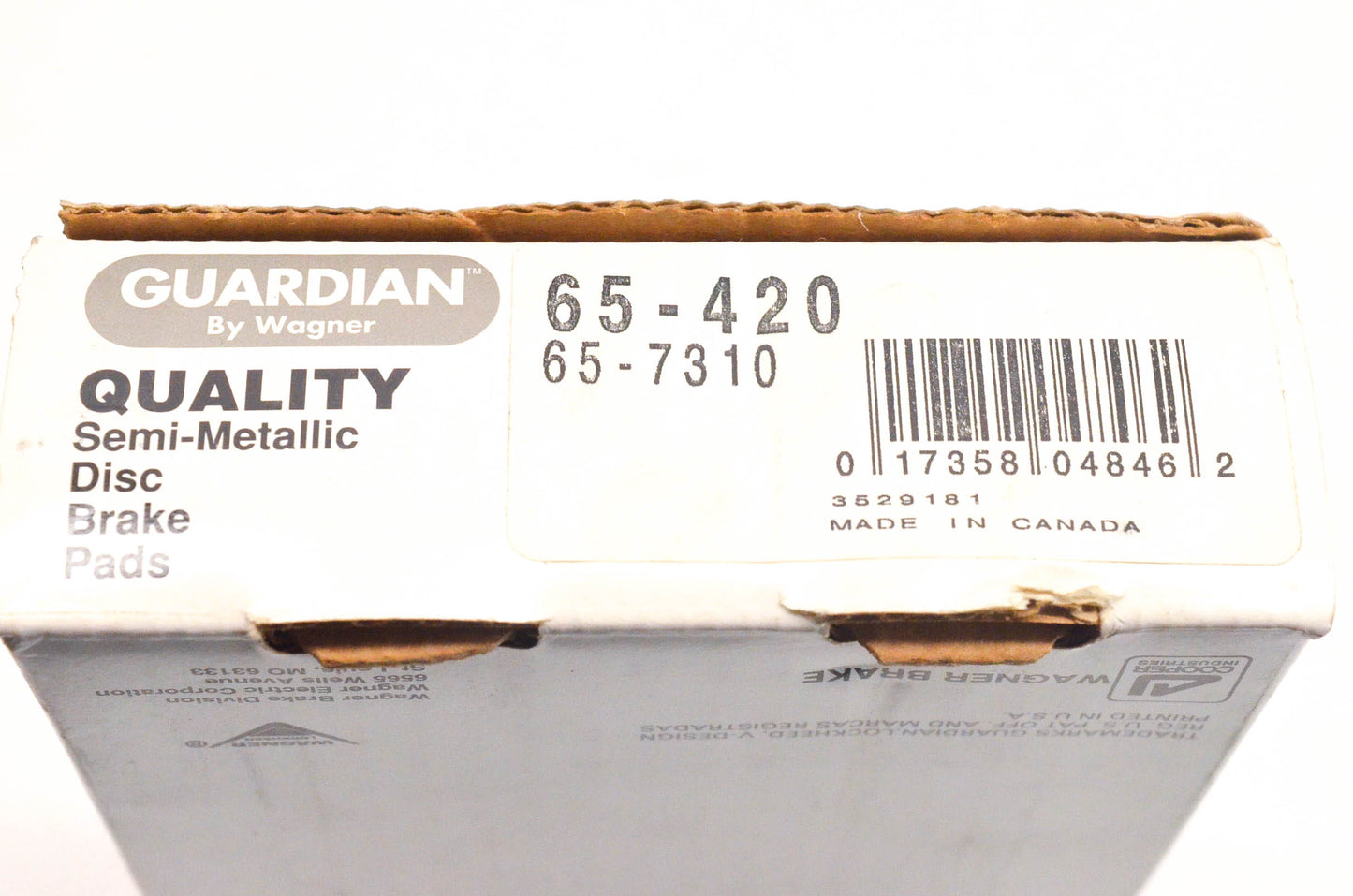 Wagner 65-420, 65-7310 Guardian Semi Metallic Disc Brake Pad Kit NOS
