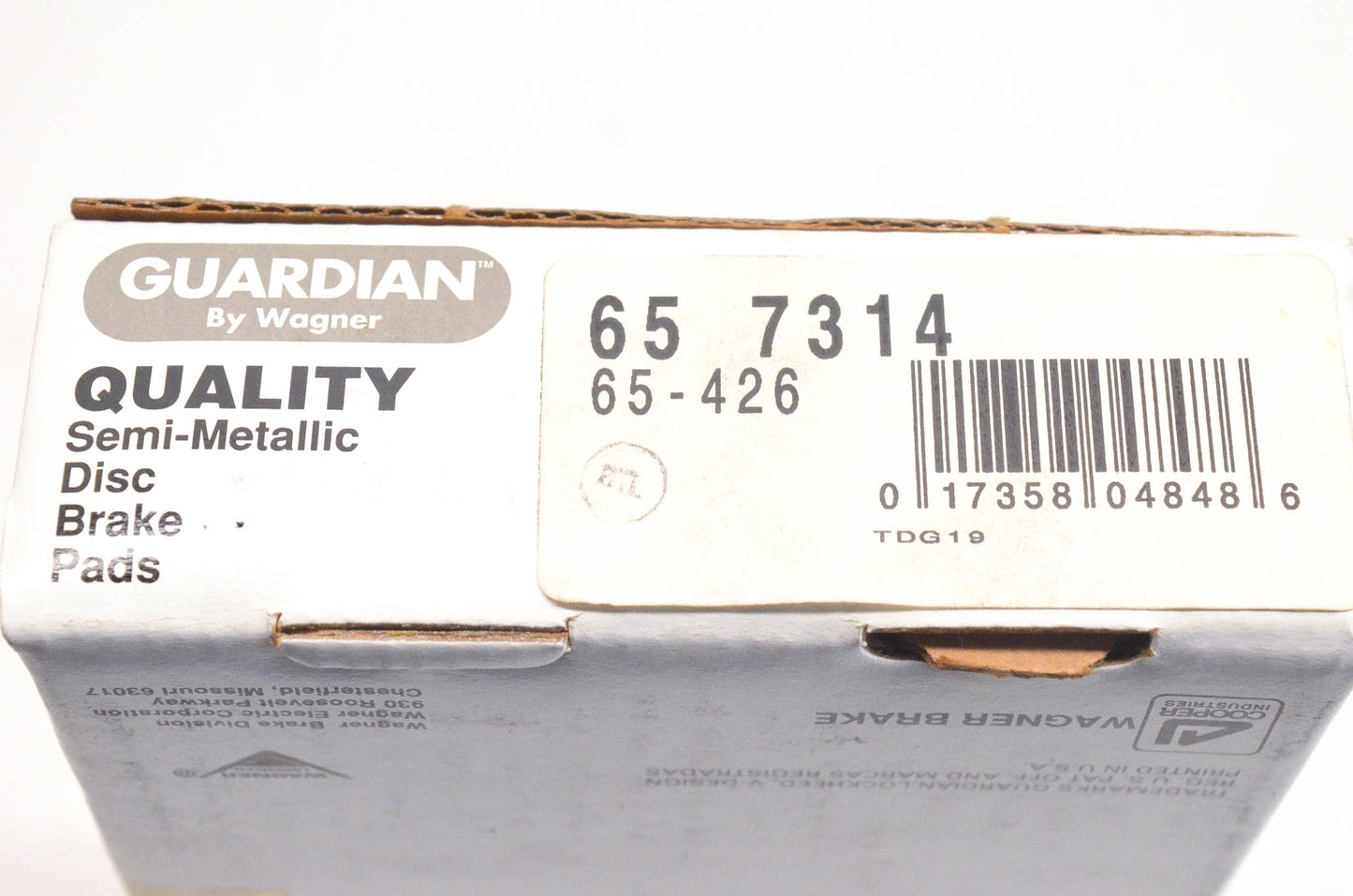 Wagner 65-426, 65-7314 Guardian Semi Metallic Disc Brake Pad Kit NOS