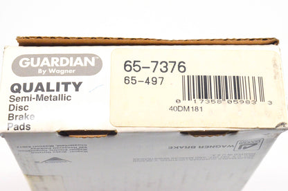 Wagner 65-497, 65-7376 Guardian Semi Metallic Disc Brake Pad Kit NOS