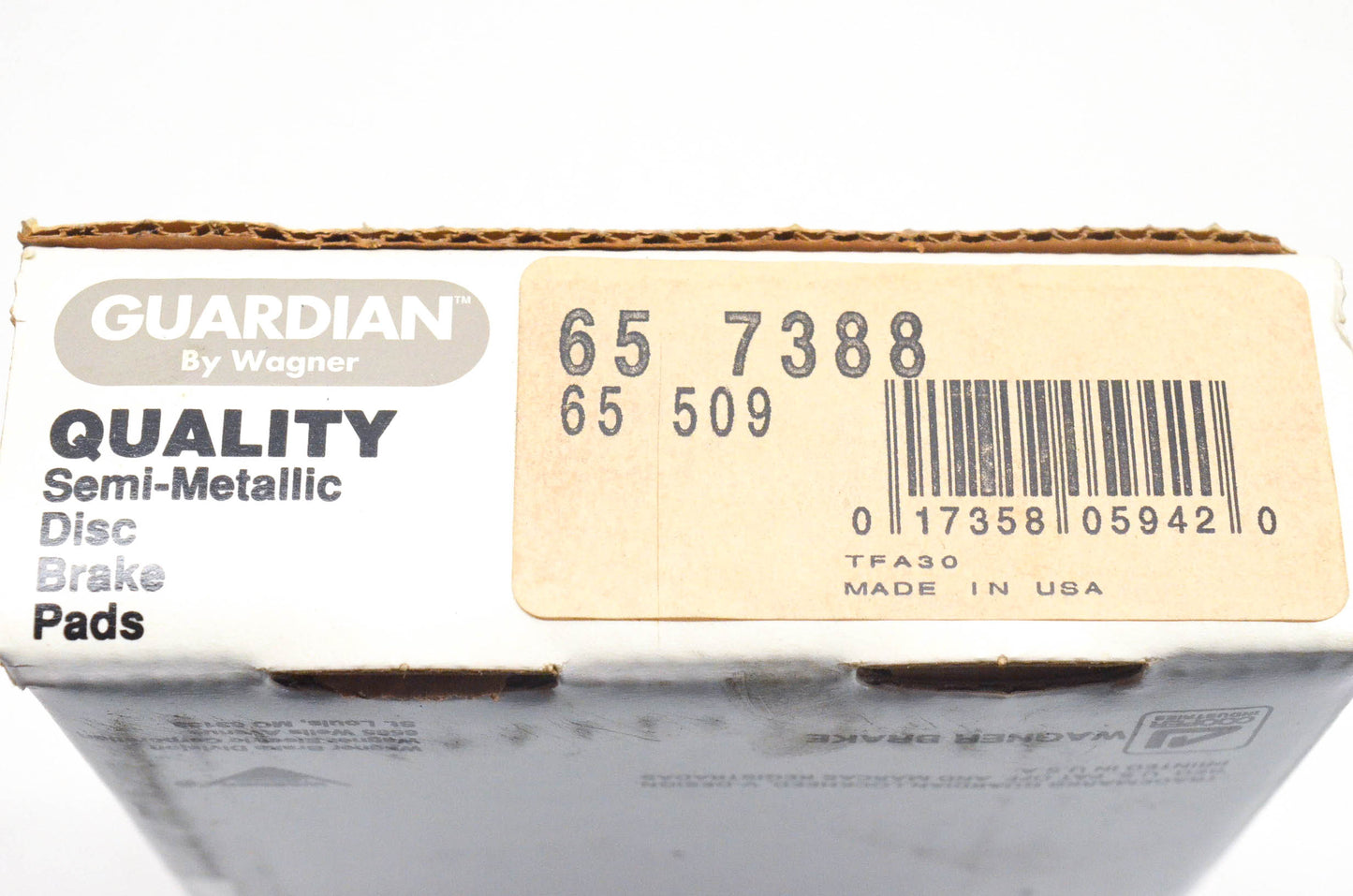 Wagner 65-509, 65-7388 Guardian Semi Metallic Disc Brake Pad Kit NOS