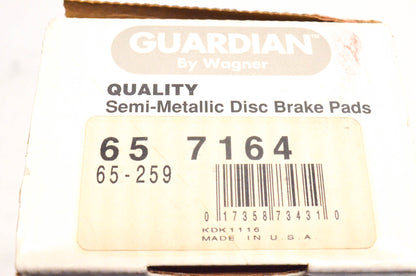 Wagner 65-259, 65-7164 Guardian Semi Metallic Disc Brake Pad Kit NOS