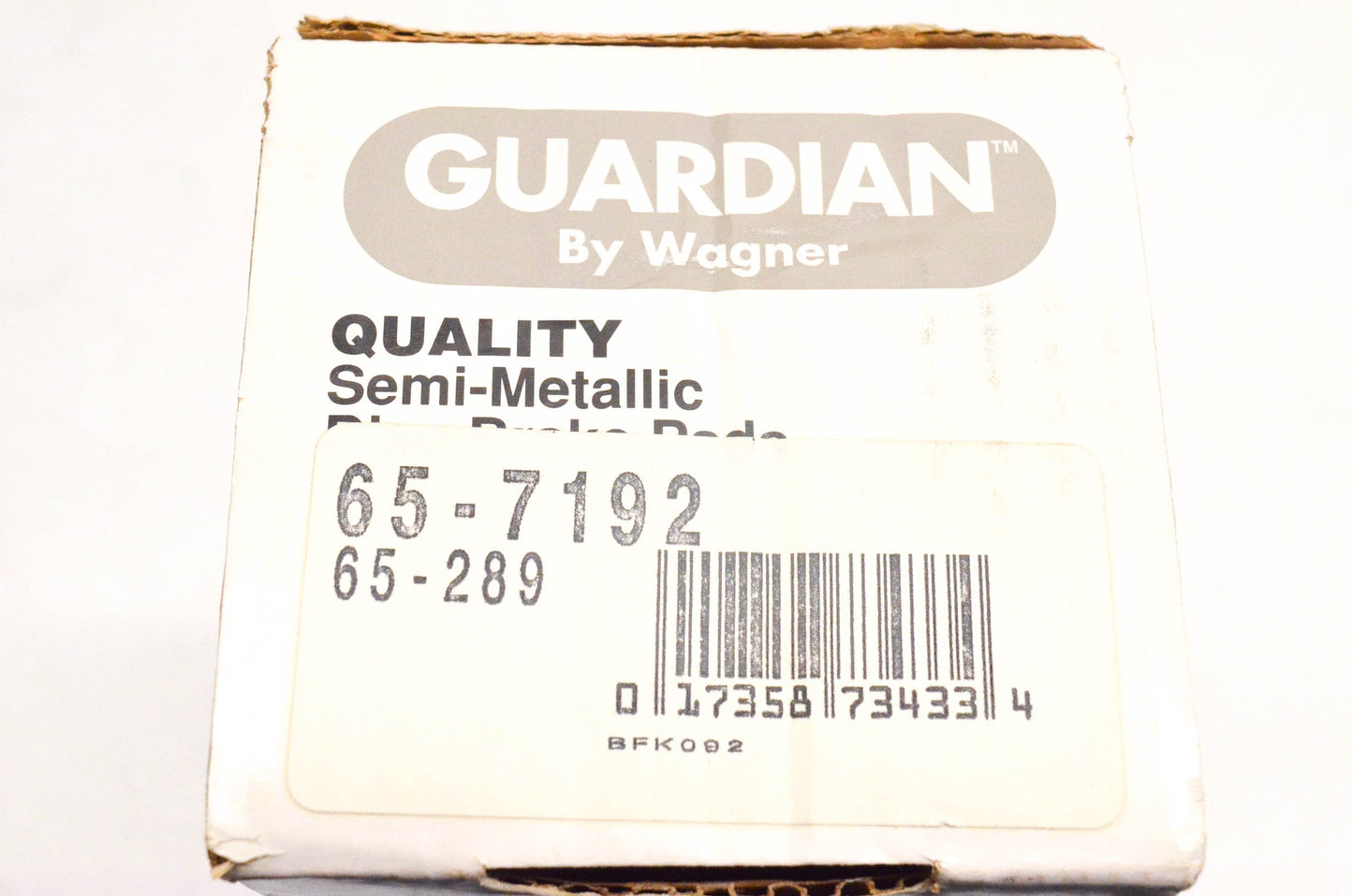 Wagner 65-289, 65-7192 Guardian Semi Metallic Disc Brake Pad Kit NOS