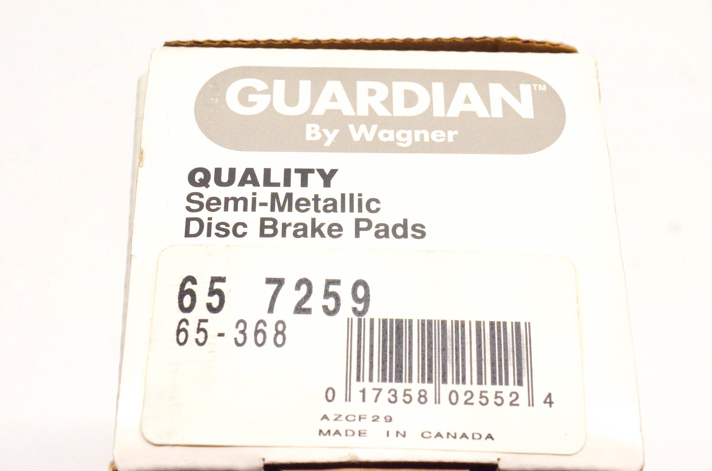 Wagner 65-368, 65-7259 Guardian Semi Metallic Disc Brake Pad Kit NOS