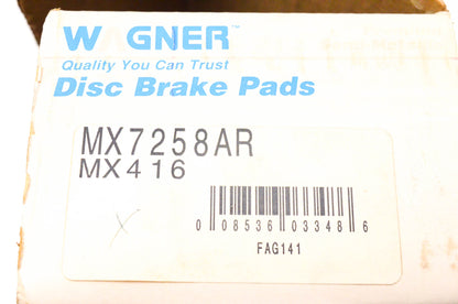 Wagner MX7258AR, MX416 Semi Metallic Disc Brake Pad Kit NOS