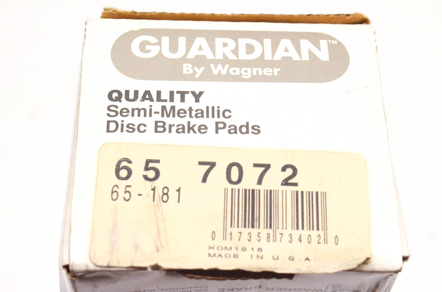 Wagner 65-181, 65-7072 Guardian Semi Metallic Disc Brake Pad Kit NOS