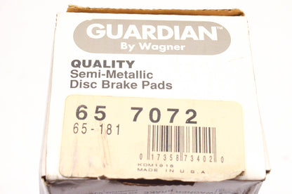 Wagner 65-181, 65-7072 Guardian Semi Metallic Disc Brake Pad Kit NOS