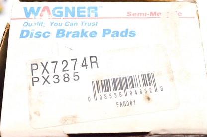 Wagner PX7274R, PX385 Semi Metallic Disc Brake Pad Kit NOS