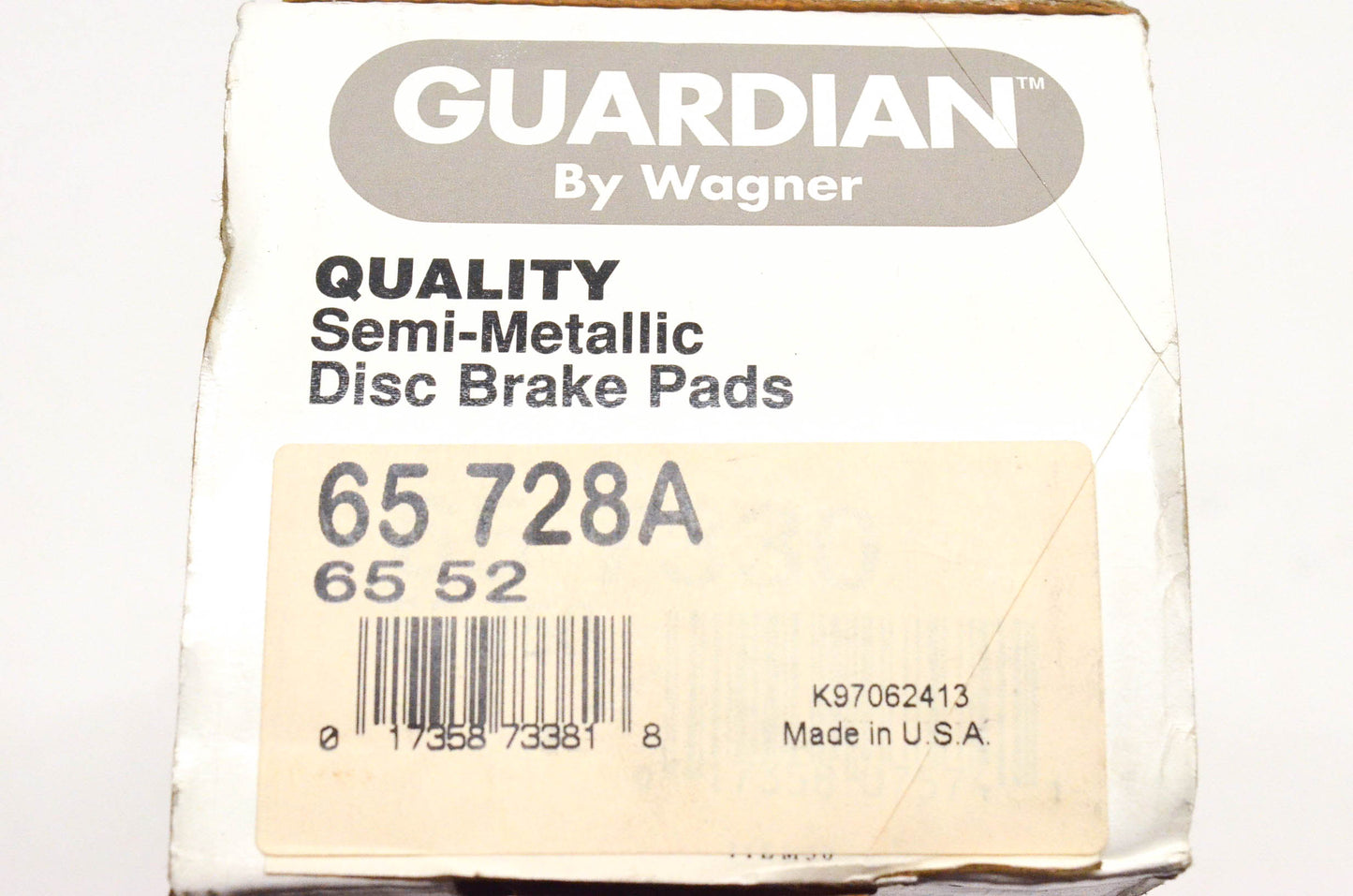 Wagner 65-52, 65-728A Guardian Semi Metallic Disc Brake Pad Kit NOS