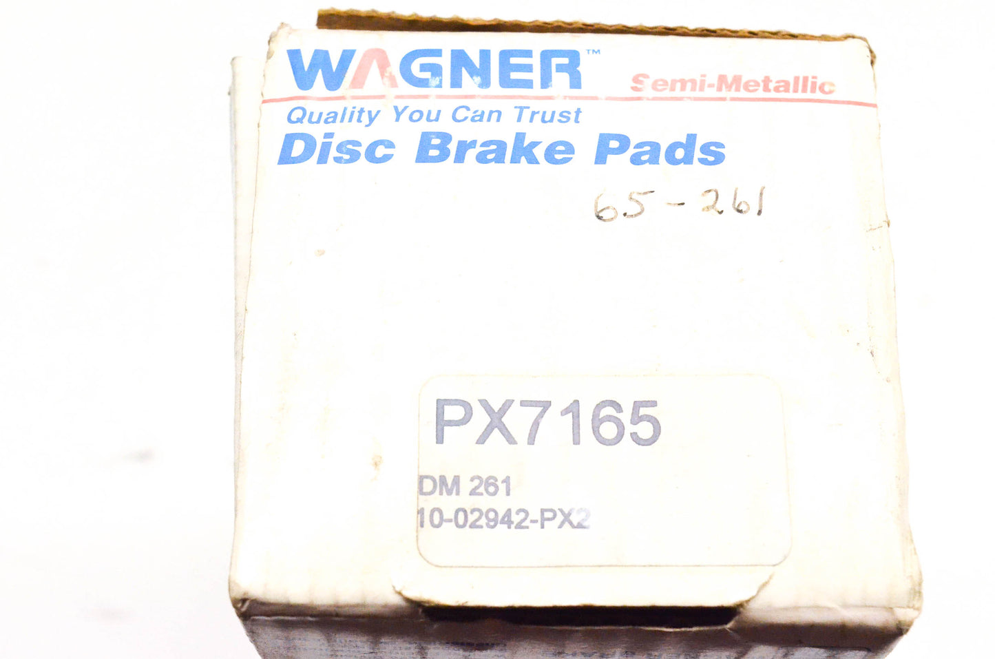 Wagner PX7165, DM261, 10-02942-PX2 Semi Metallic Disc Brake Pad Kit NOS