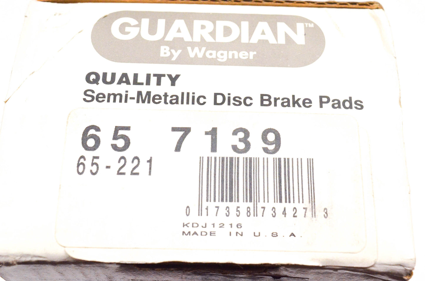 Wagner 65-7139, 65-221 Guardian Semi Metallic Disc Brake Pad Kit NOS