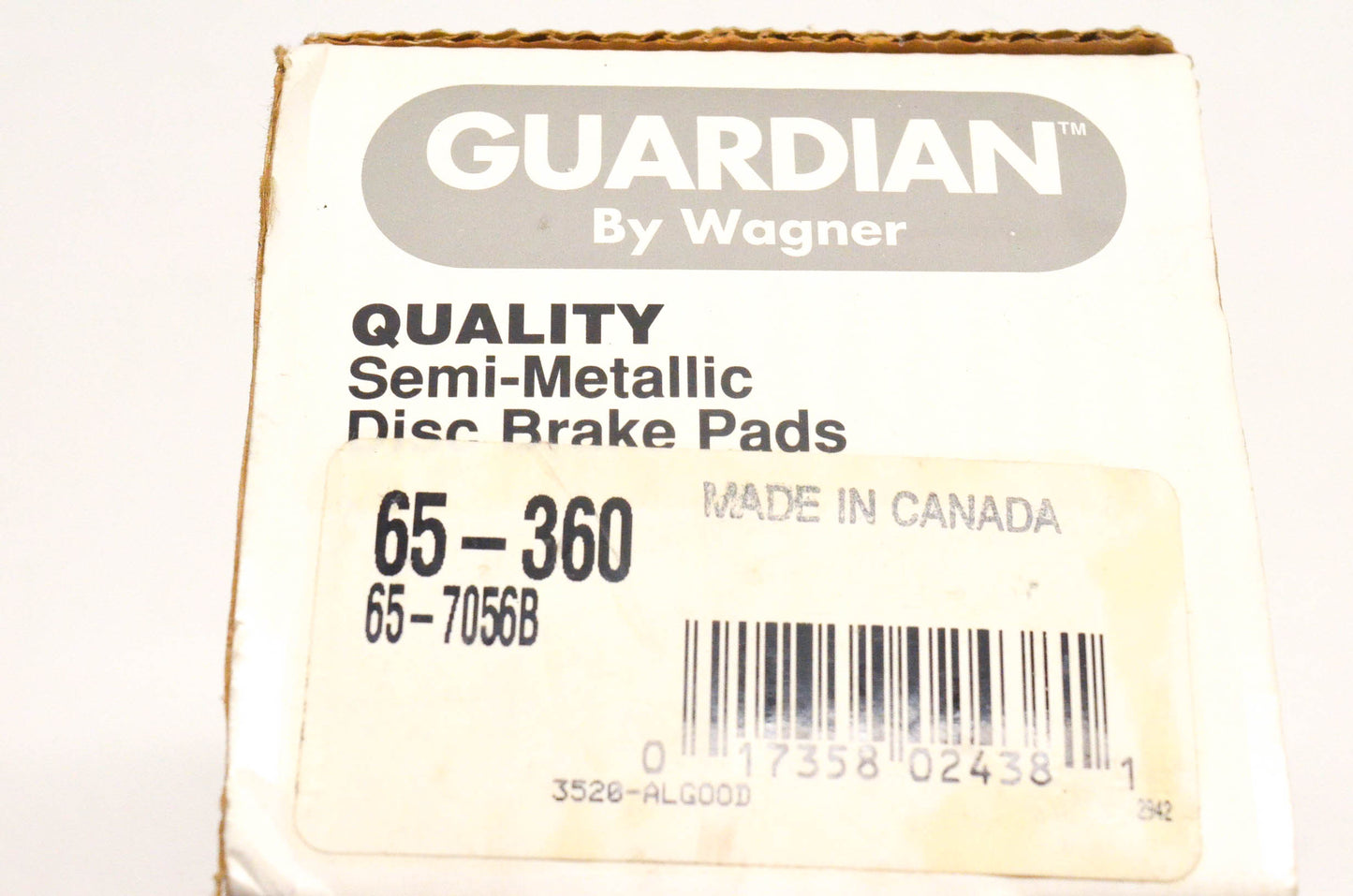 Wagner 65-360, 65-7056B Guardian Semi Metallic Disc Brake Pad Kit NOS