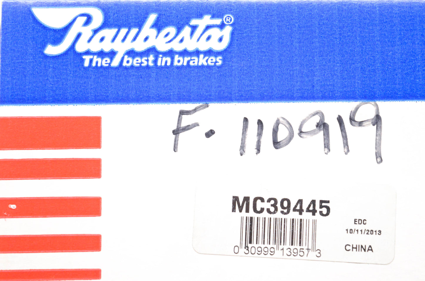 Raybestos MC39445, F110919 Master Brake Cylinder Assembly NOS