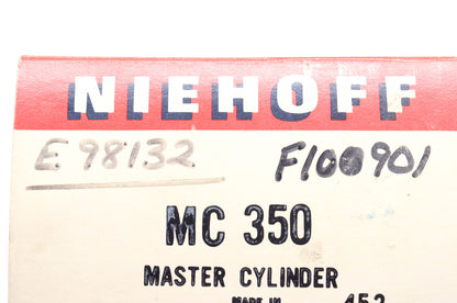 Neihoff MC350, E98132, F100901 Master Brake Cylinder Assembly NOS