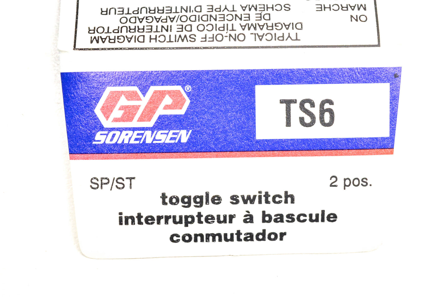 GP Sorensen TS6 Toggle Switch NOS