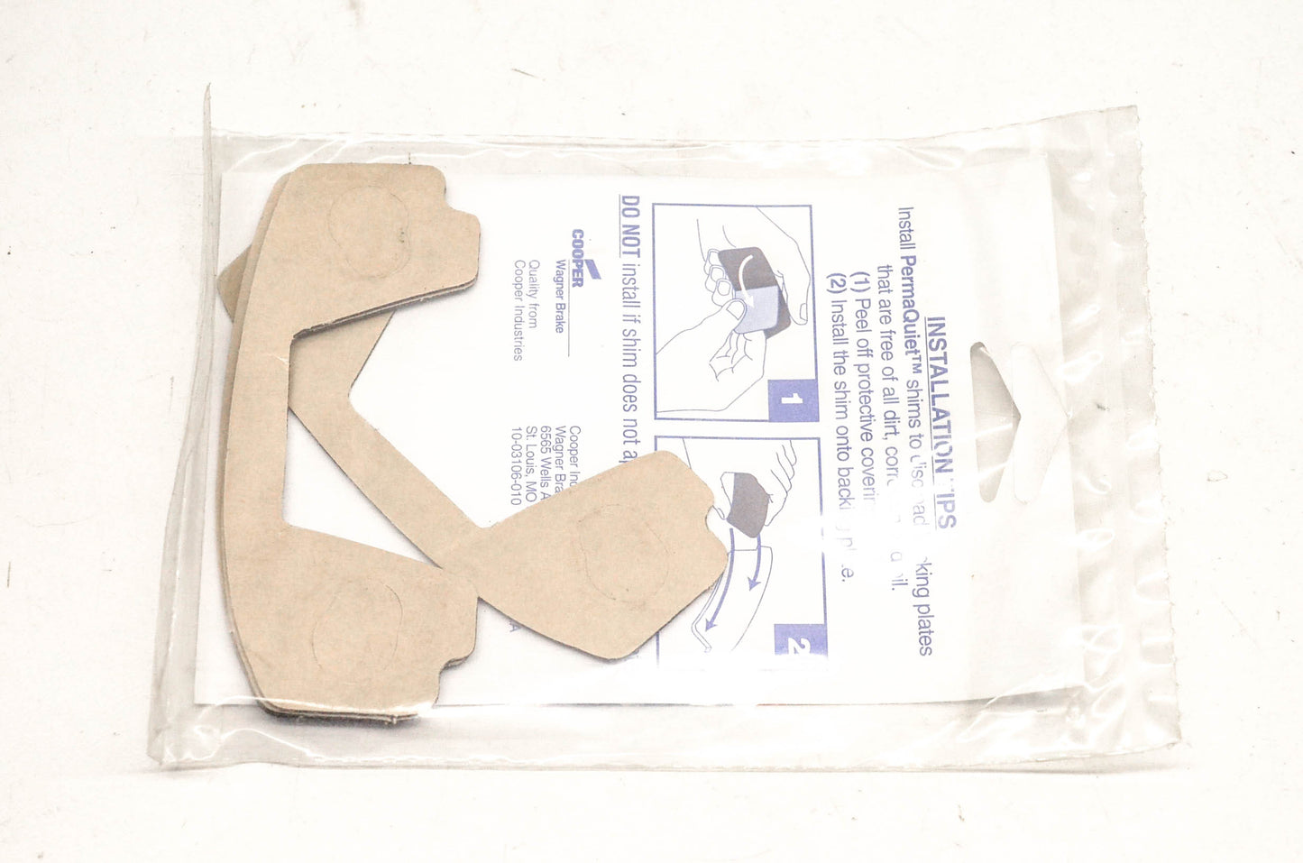 Wagner PQ300108 Disc Brake Shim Kit NOS