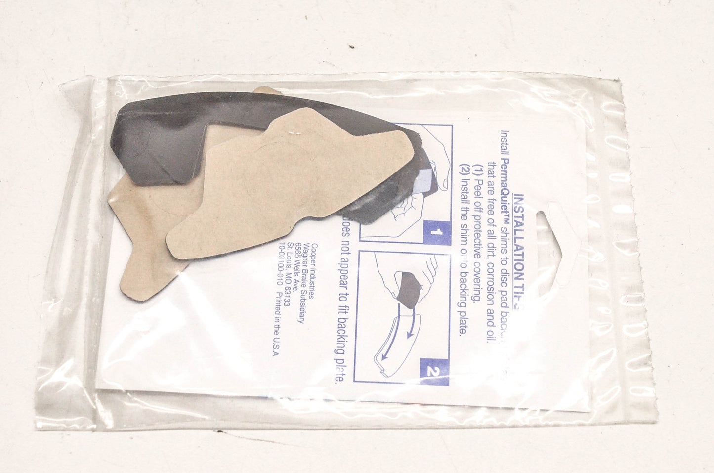 Wagner PQ300133 Disc Brake Shim Kit NOS