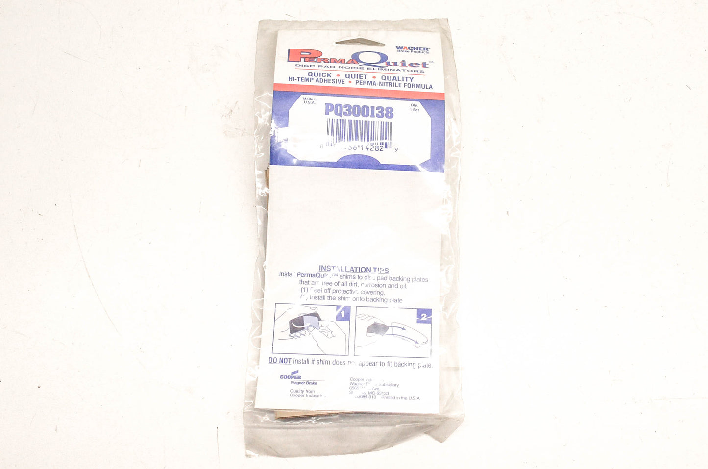 Wagner PQ300138 Disc Brake Shim Kit NOS